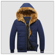 The lastest basic hooded microfiber youth winter jacket for men